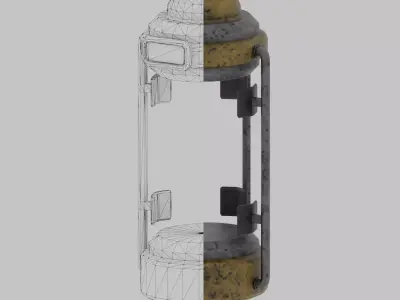 Retro Sci-Fi Industrial Pack  Low-poly 3D model