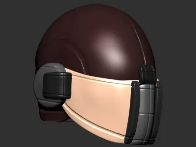 helmet scifi high poly sculpt  ver 2 3d printable  3D model
