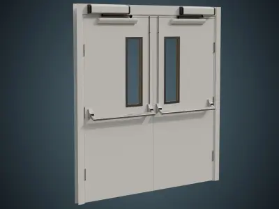 Hospital Door 1 Basic Low-poly 3D model