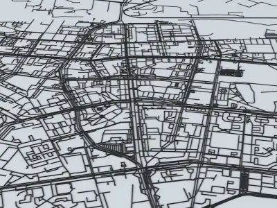 Kazan Road Network and Streets 3D model
