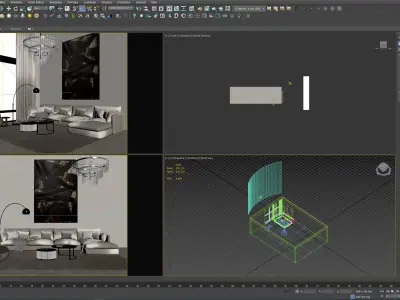interior living room scene 34 3D model