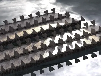 League Fantasy Courtyard 1 3D model