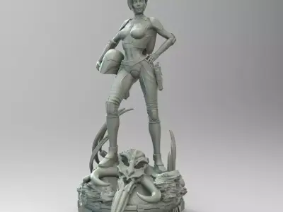 Star Wars Mandalorian Pin Up Girl 3D print model