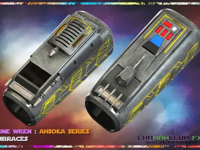 Sabine Wren Live Action Ahsoka Series Vambrace Armor Cosplay 3D print model