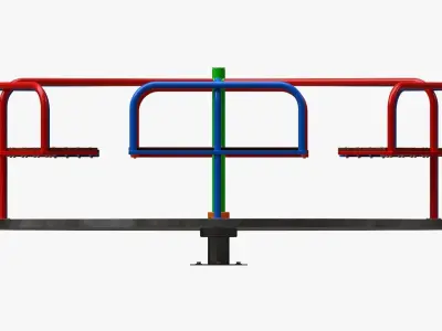 Merry-go-round carousel 05 3D model