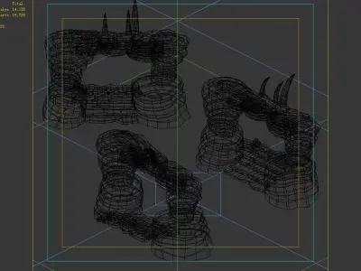 Desert - Mountain - Wind Stone 12 3D model