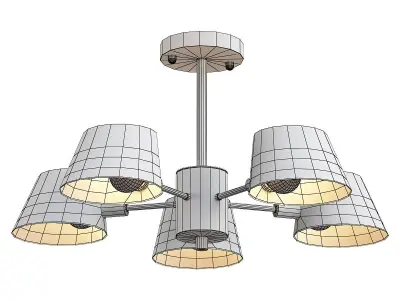 lumion ceiling light with four lamps 3D model