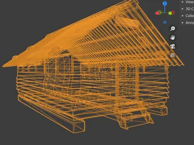 house building 20 Low-poly 3D model