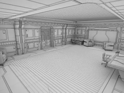 Sci Fi Apartment Scene 3D model