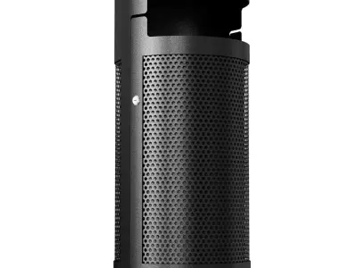 Tropitone District Round Waste Receptacle with Door and Bonnet  3D model
