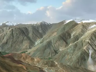 Afghanistan Landscape Low-poly 3D model