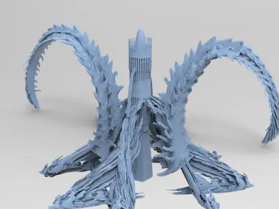 Kraken Under Ocean Temple 4 3D model