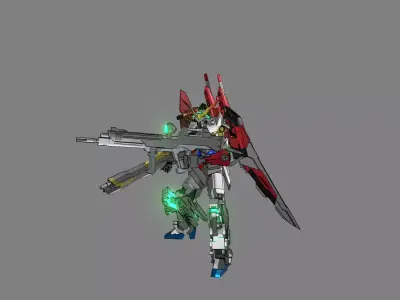 Attacker Gundam B 21 3D model