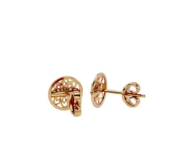 Light Minimalist Diamond Earrings 3D print model get