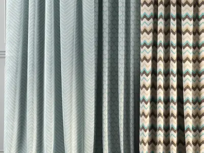 Curtain Set 74 3D model