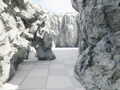 Cliff Rocks 02 Low-poly 3D model