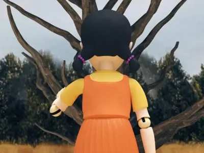 Squid Game environments Low-poly 3D model