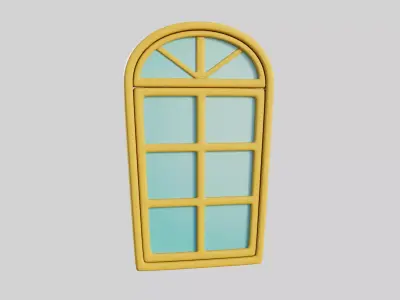 Cartoon Window 10b 3D model