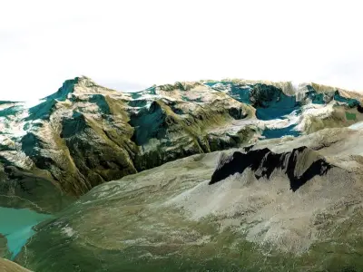 Mountain landscape 3D model shop