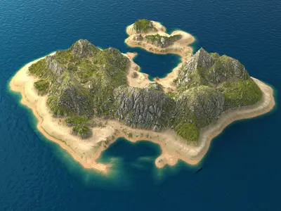 Tropical Island Collection 2 Low-poly 3D model