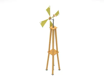 Rigged Windmill 3D model