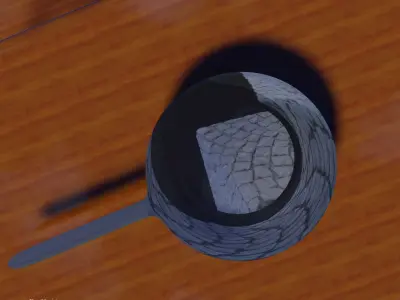 Stone toy pan  Free low-poly 3D model