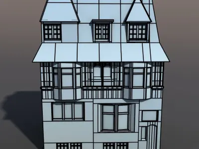 Apartment House 44 Low-poly 3D model