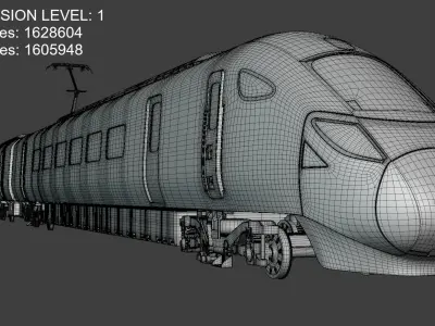 Hitachi Azuma train exterior 3D model