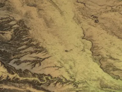 Riyadh - Topography Terrain Low-poly 3D model