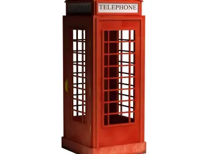 Telephone Booth 3D model