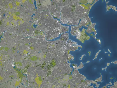 Boston - City 3D Model Low-poly 3D model