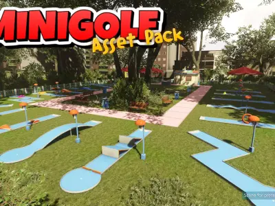 Low-Poly Minigolf Pack Low-poly 3D model
