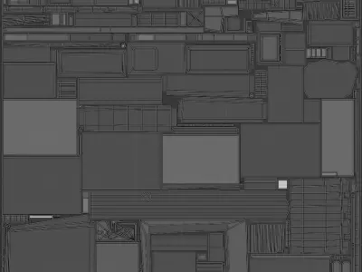 Stylised hand painted Building Low-poly 3D model