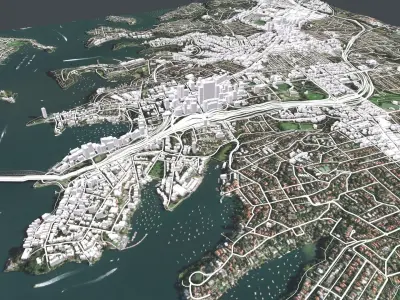 Cityscape North Sydney Australia 3D model