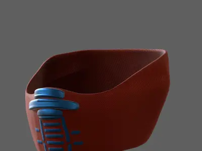 Gas mask helmet 3d model scifi Low-poly  Low-poly 3D model