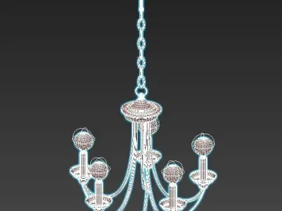 lazzaro chandelier with five lights and finish 3D model