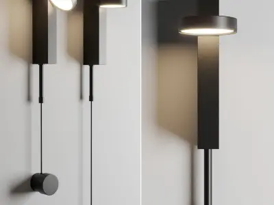 BURTON wall light Low-poly 3D model