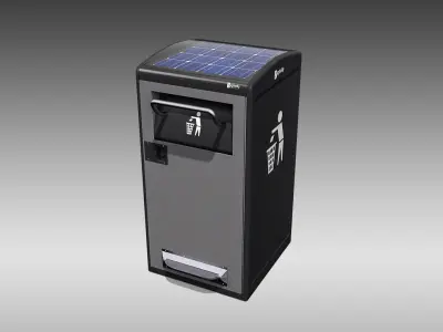 Bigbelly HC5 Single Station Low-poly 3D model