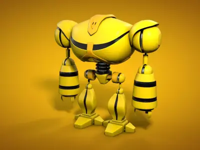 Yellow Robot 3D model
