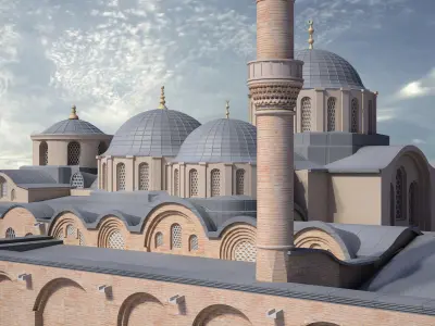 Molla Zeyrek Mosque Monastery of the Pantocrator 3D model