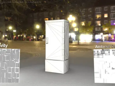 Verteilerschrank 8 refrigerator Low-poly 3D model