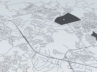 Santo Domingo Road Network and Streets 3D model