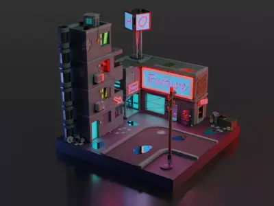 Original house low-poly game ready Low-poly 3D model Low-poly 3D model