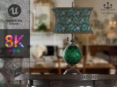 Lampshade-GL01-Green Low-poly 3D model