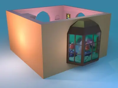 The Simpsons House Living Room 3D Low-poly 3D model