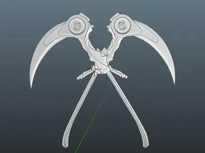 Sci-fi Sickle Low-poly 3D model