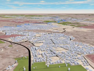 Damascus City Syria Low-poly 3D model