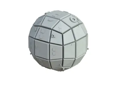 Sci Fi Object No 3642 Low Poly Low-poly 3D model
