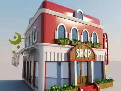 Arabian Shop casual asset 3D model