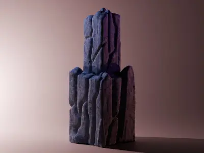 Stylized cliff type 2 3D model
